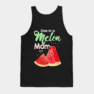 One In A Melon Mom Shirt Funny Watermelon Tank Top